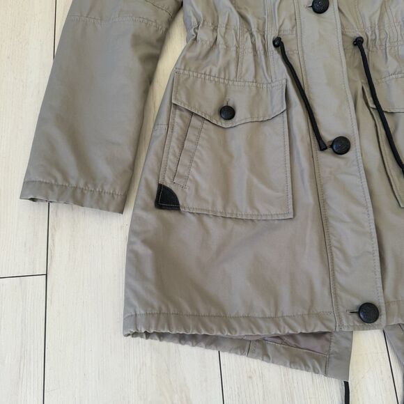 Laundry By Shelli Segal Long Parka Women’s XS Faux Fur Hooded Coat Green - Picture 3 of 14